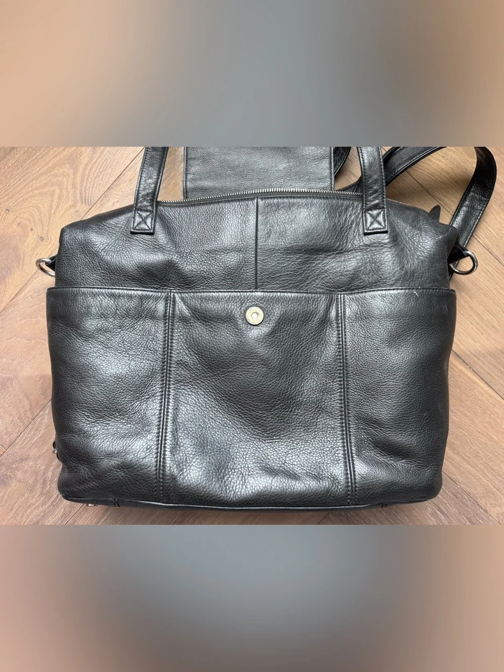 Lily Jade Black Leather Baby Bag – Discontinued Style!
